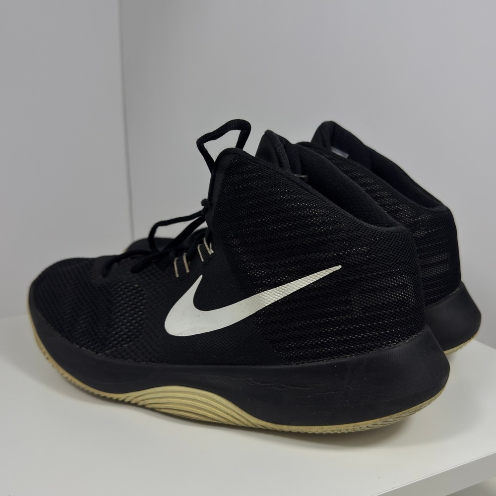 Nike Air Precision Basketball Shoes Mens Size 11 Black White High Top Sneaker - Picture 8 of 16